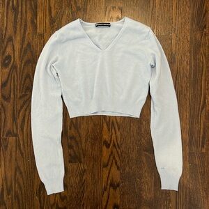 Light blue cropped Brandy Melville sweater/long sleeve